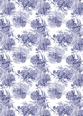 Rolgordijn voor het raam Blauw boeket