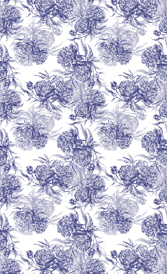 Rolgordijn voor het raam Blauw boeket