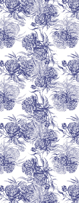 Rolgordijn voor het raam Blauw boeket