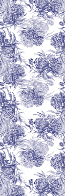 Rolgordijn voor het raam Blauw boeket