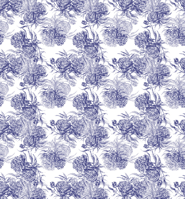 Rolgordijn voor het raam Blauw boeket