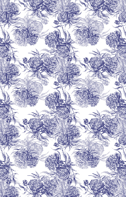 Rolgordijn voor het raam Blauw boeket