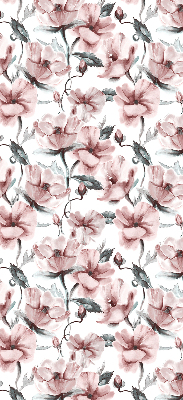 Rolgordijn voor het raam Roze bloemen