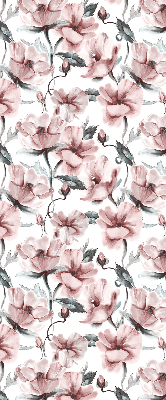 Rolgordijn voor het raam Roze bloemen