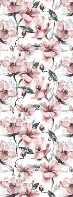 Rolgordijn voor het raam Roze bloemen