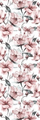 Rolgordijn voor het raam Roze bloemen