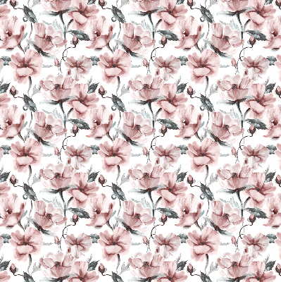 Rolgordijn voor het raam Roze bloemen