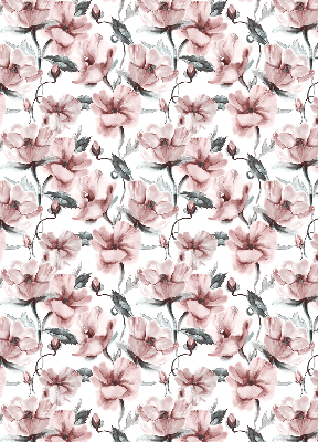 Rolgordijn voor het raam Roze bloemen