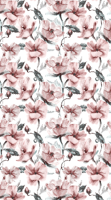 Rolgordijn voor het raam Roze bloemen