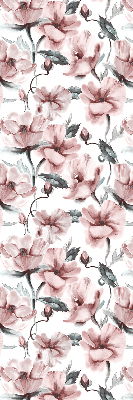 Rolgordijn voor het raam Roze bloemen