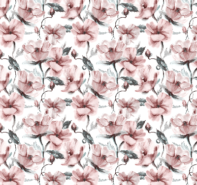 Rolgordijn voor het raam Roze bloemen