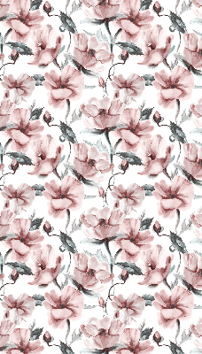 Rolgordijn voor het raam Roze bloemen