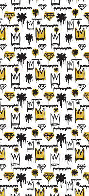 Rolgordijn verduisterend Getekende bloemen