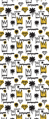 Rolgordijn verduisterend Getekende bloemen