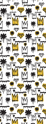 Rolgordijn verduisterend Getekende bloemen