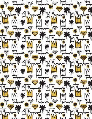 Rolgordijn verduisterend Getekende bloemen