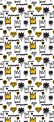 Rolgordijn verduisterend Getekende bloemen