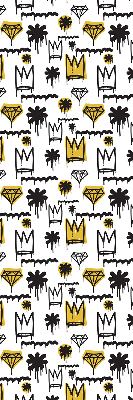 Rolgordijn verduisterend Getekende bloemen