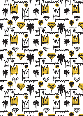 Rolgordijn verduisterend Getekende bloemen