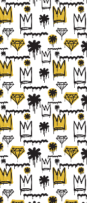 Rolgordijn verduisterend Getekende bloemen