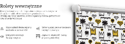 Rolgordijn verduisterend Getekende bloemen