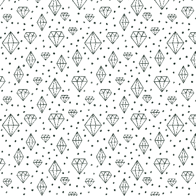 Rolgordijn voor het raam Getekende diamanten