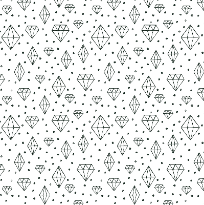 Rolgordijn voor het raam Getekende diamanten