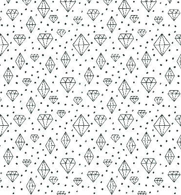 Rolgordijn voor het raam Getekende diamanten