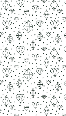 Rolgordijn voor het raam Getekende diamanten