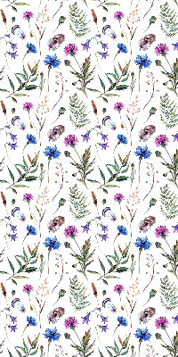 Rolgordijn voor het raam Kleurrijke bloemen