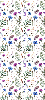 Rolgordijn voor het raam Kleurrijke bloemen