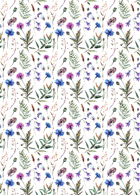 Rolgordijn voor het raam Kleurrijke bloemen