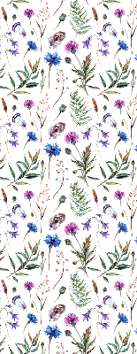 Rolgordijn voor het raam Kleurrijke bloemen