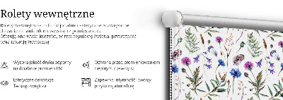 Rolgordijn voor het raam Kleurrijke bloemen