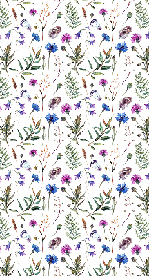 Rolgordijn voor het raam Kleurrijke bloemen