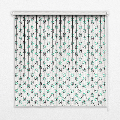 Rolgordijn voor het raam Kleine kleurrijke sparrenbomen