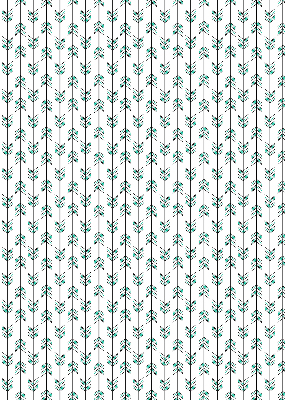 Rolgordijn voor het raam Kleine kleurrijke sparrenbomen