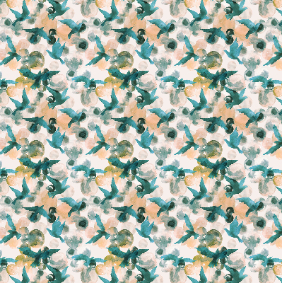 Rolgordijn verduisterend Vogels en kleurrijke vlekken