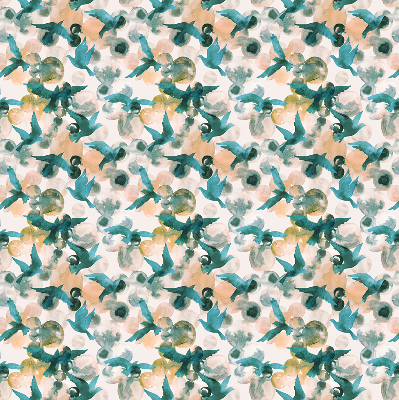 Rolgordijn verduisterend Vogels en kleurrijke vlekken