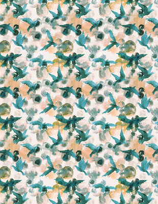 Rolgordijn verduisterend Vogels en kleurrijke vlekken