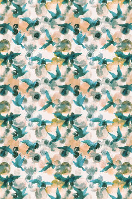 Rolgordijn verduisterend Vogels en kleurrijke vlekken