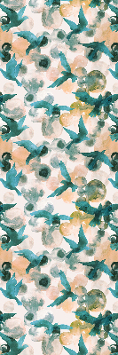 Rolgordijn verduisterend Vogels en kleurrijke vlekken