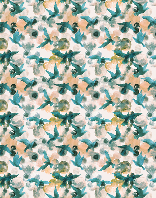 Rolgordijn verduisterend Vogels en kleurrijke vlekken