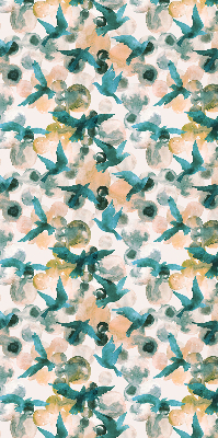 Rolgordijn verduisterend Vogels en kleurrijke vlekken