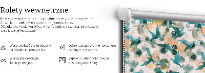 Rolgordijn verduisterend Vogels en kleurrijke vlekken