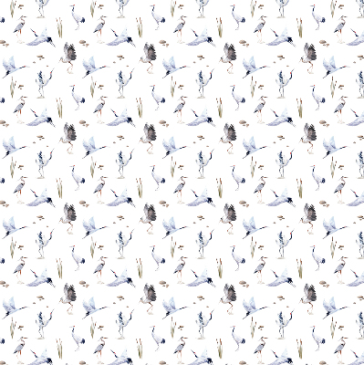 Rolgordijn voor het raam Reigers