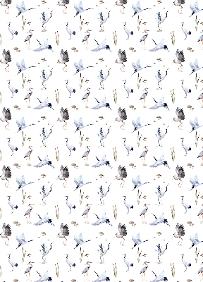 Rolgordijn voor het raam Reigers