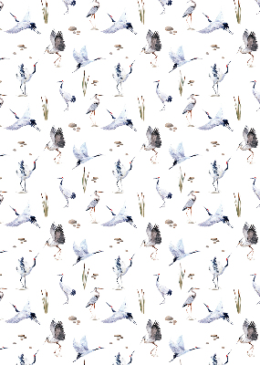 Rolgordijn voor het raam Reigers