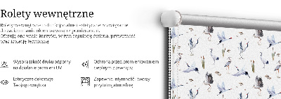 Rolgordijn voor het raam Reigers