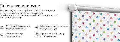 Rolgordijn voor het raam Kleurrijke stippen